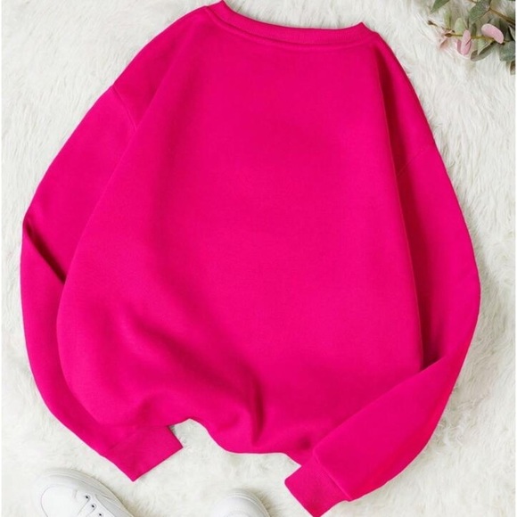 Heart Print Thermal Lined Sweatshirt women different size - Picture 2 of 7